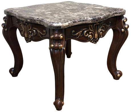 Jade Traditional Style End Table in Cherry finish Wood - Home Elegance USA