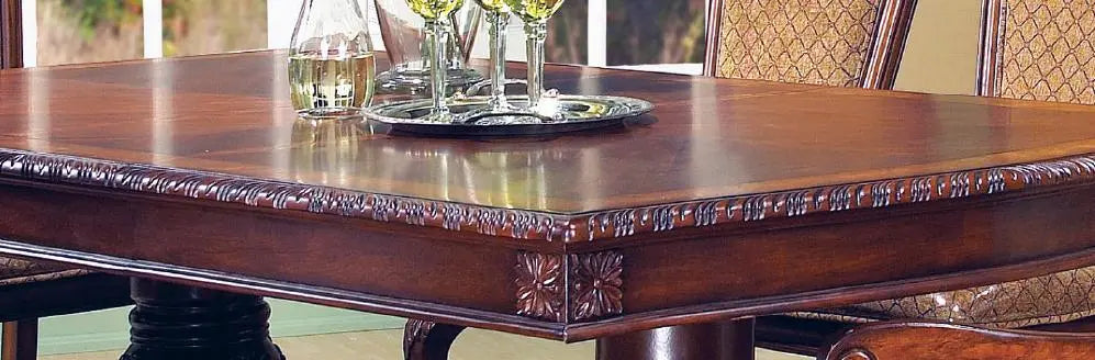 Veronica Cherry Traditional Style Dining Table in Cherry finish Wood - Home Elegance USA