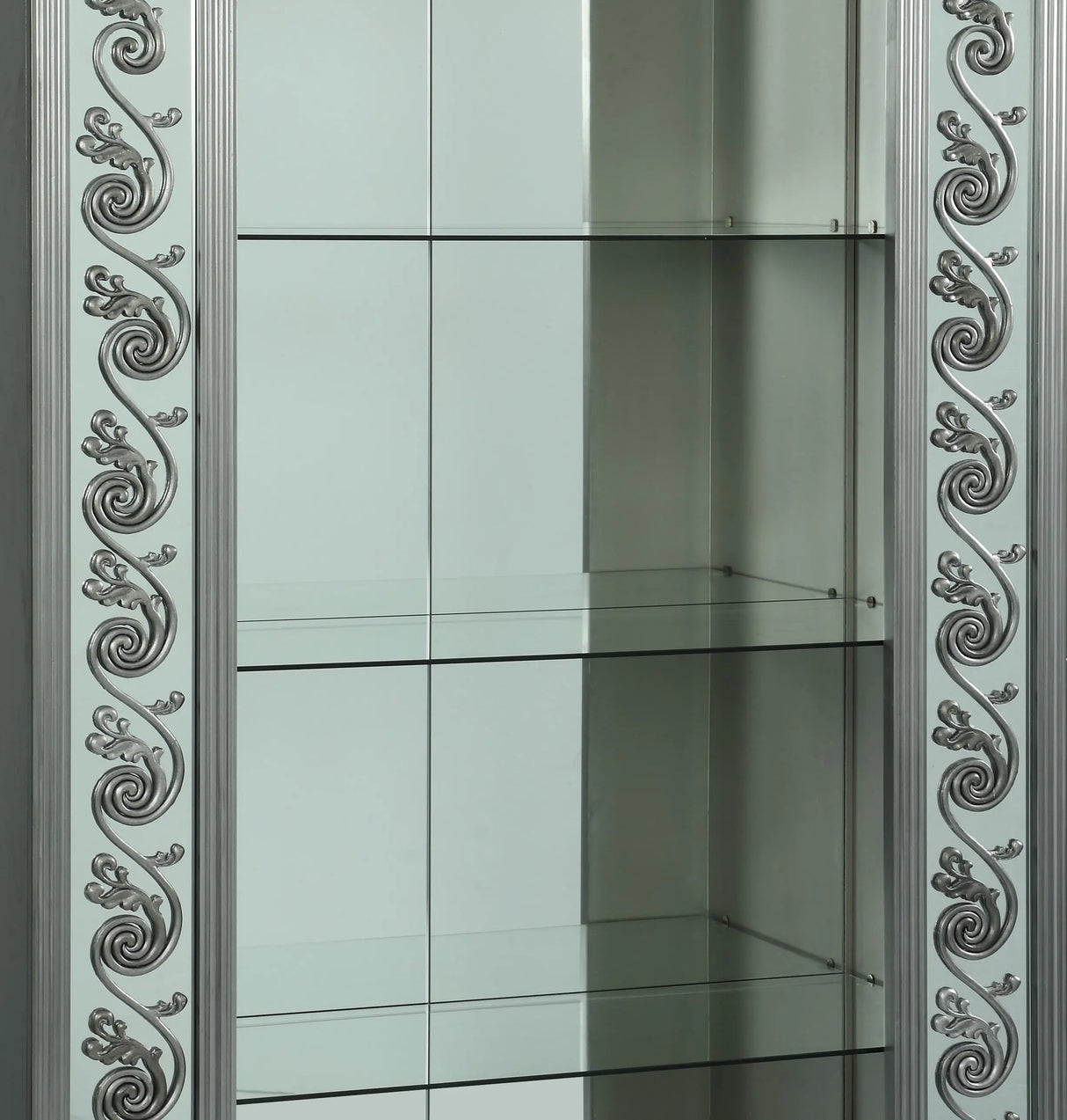 Eros Modern Style Cabinet with Metal Finish - Home Elegance USA