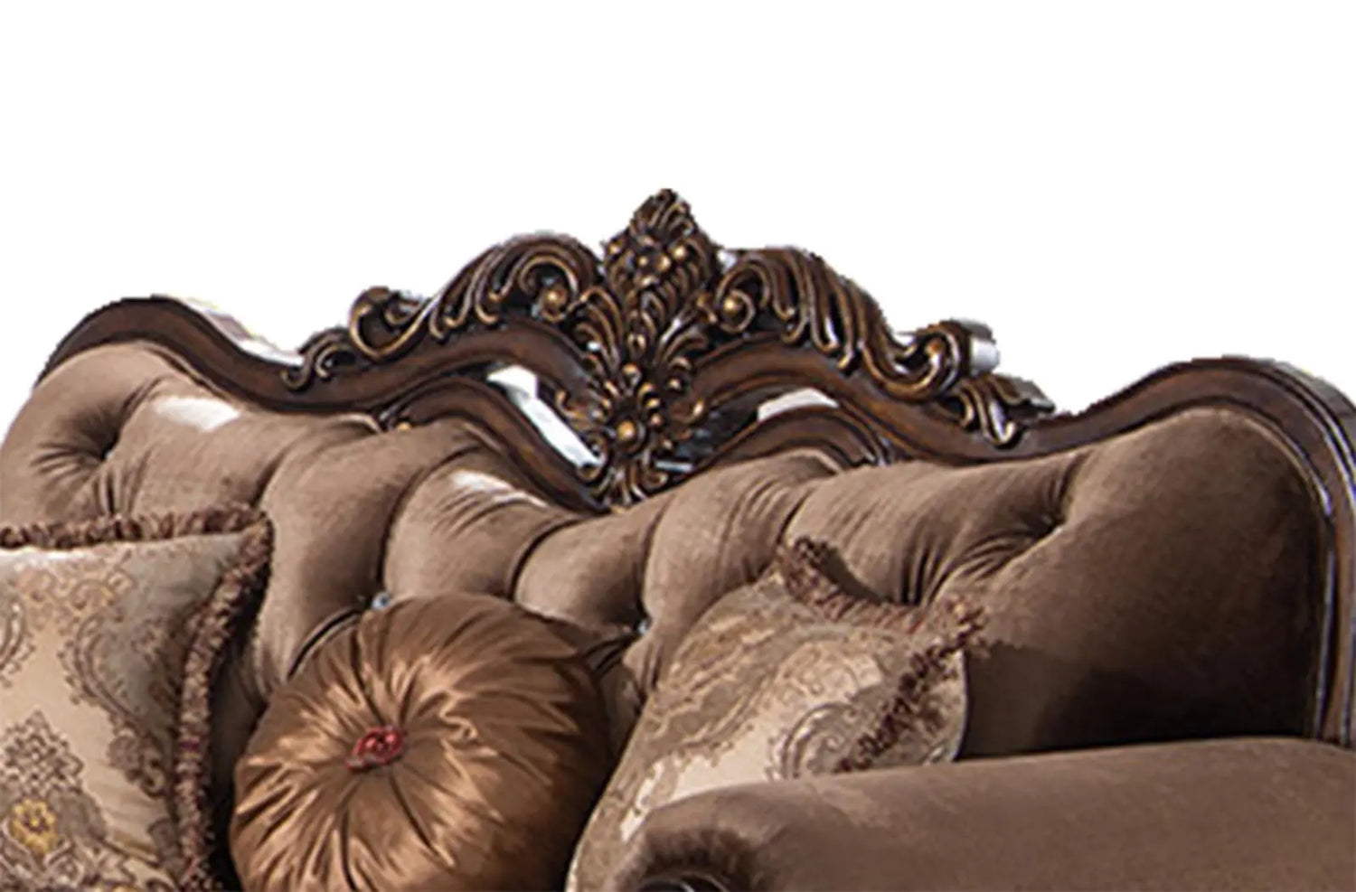 Zoya Traditional Style Loveseat in Cherry finish Wood - Home Elegance USA
