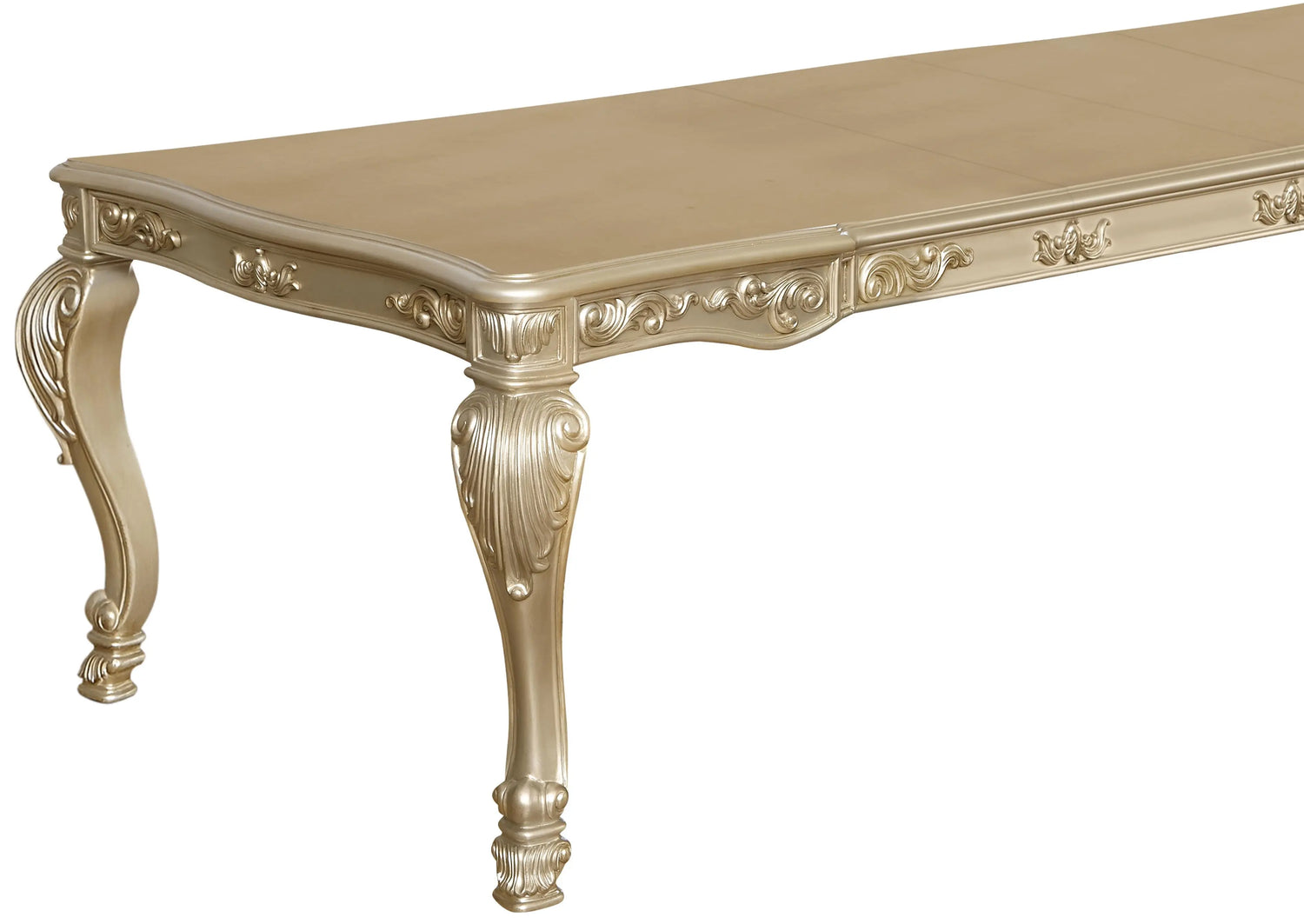 Miranda Transitional Style Dining Table in Gold finish Wood - Home Elegance USA
