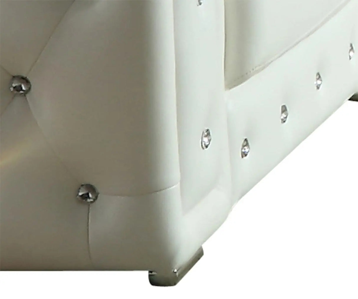 Charlise Modern Style White Chair in Faux Leather - Home Elegance USA