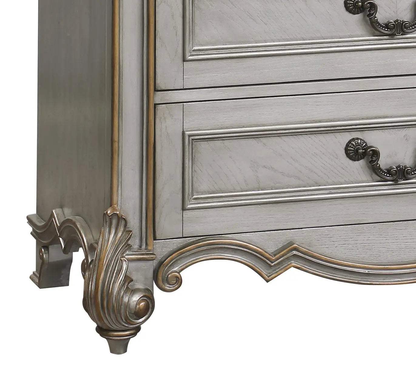 Melrose Traditional Style Chest in Silver finish Wood - Home Elegance USA