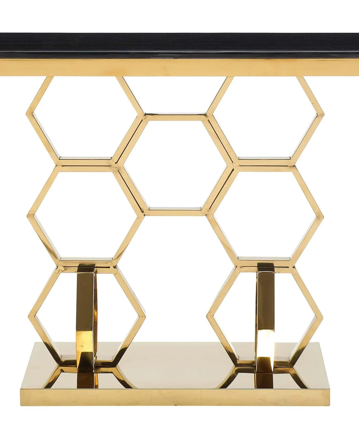 Hannah Modern Style Marble Console Table with Metal Base - Home Elegance USA