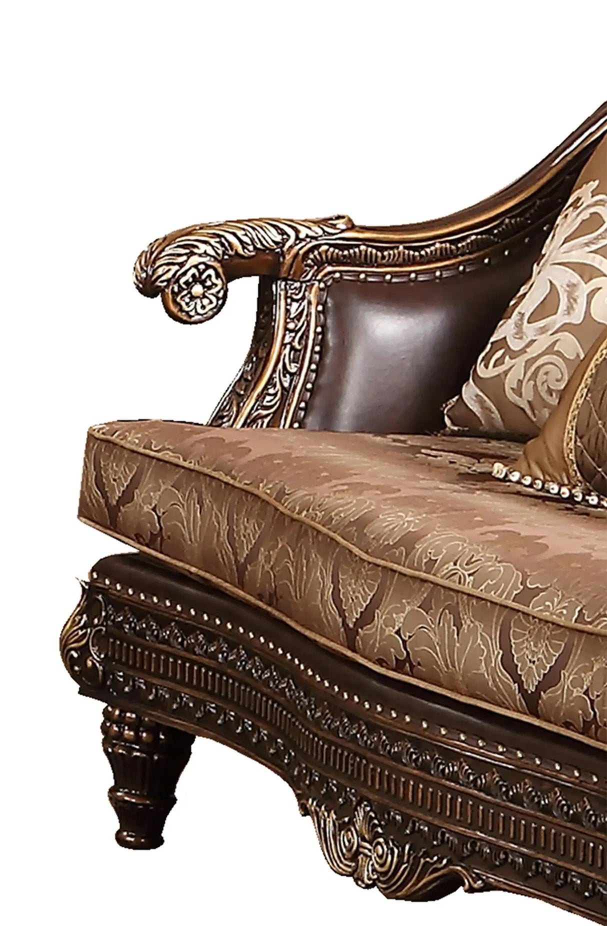 Alexa Traditional Style Loveseat In Cherry Finish Wood | Cosmos | Home Elegance USA