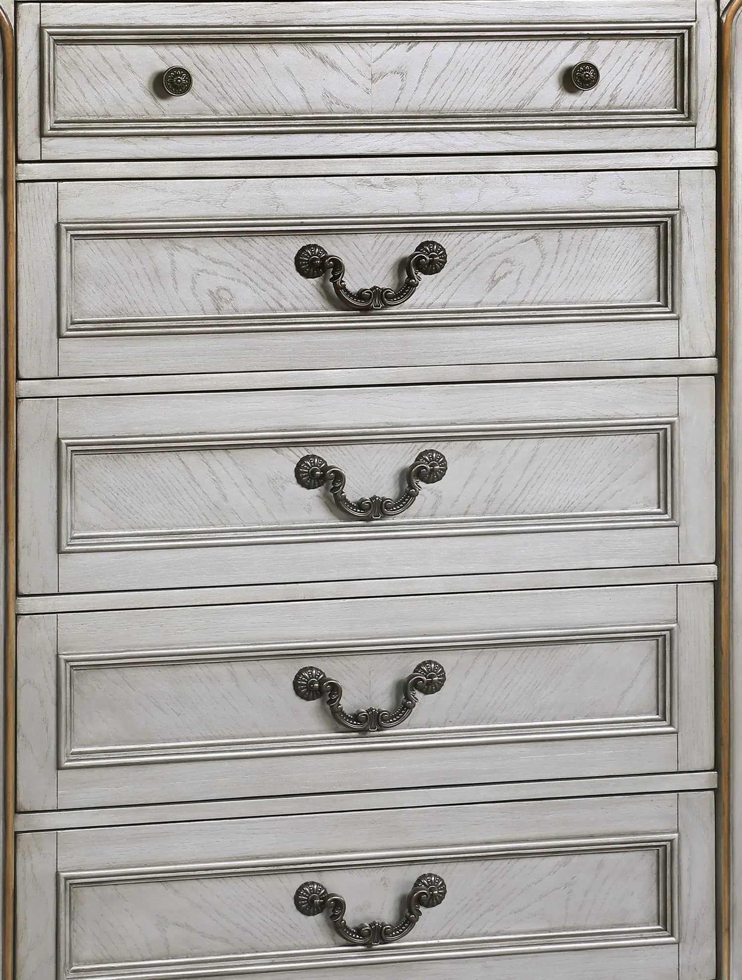 Melrose Traditional Style Chest in Silver finish Wood - Home Elegance USA