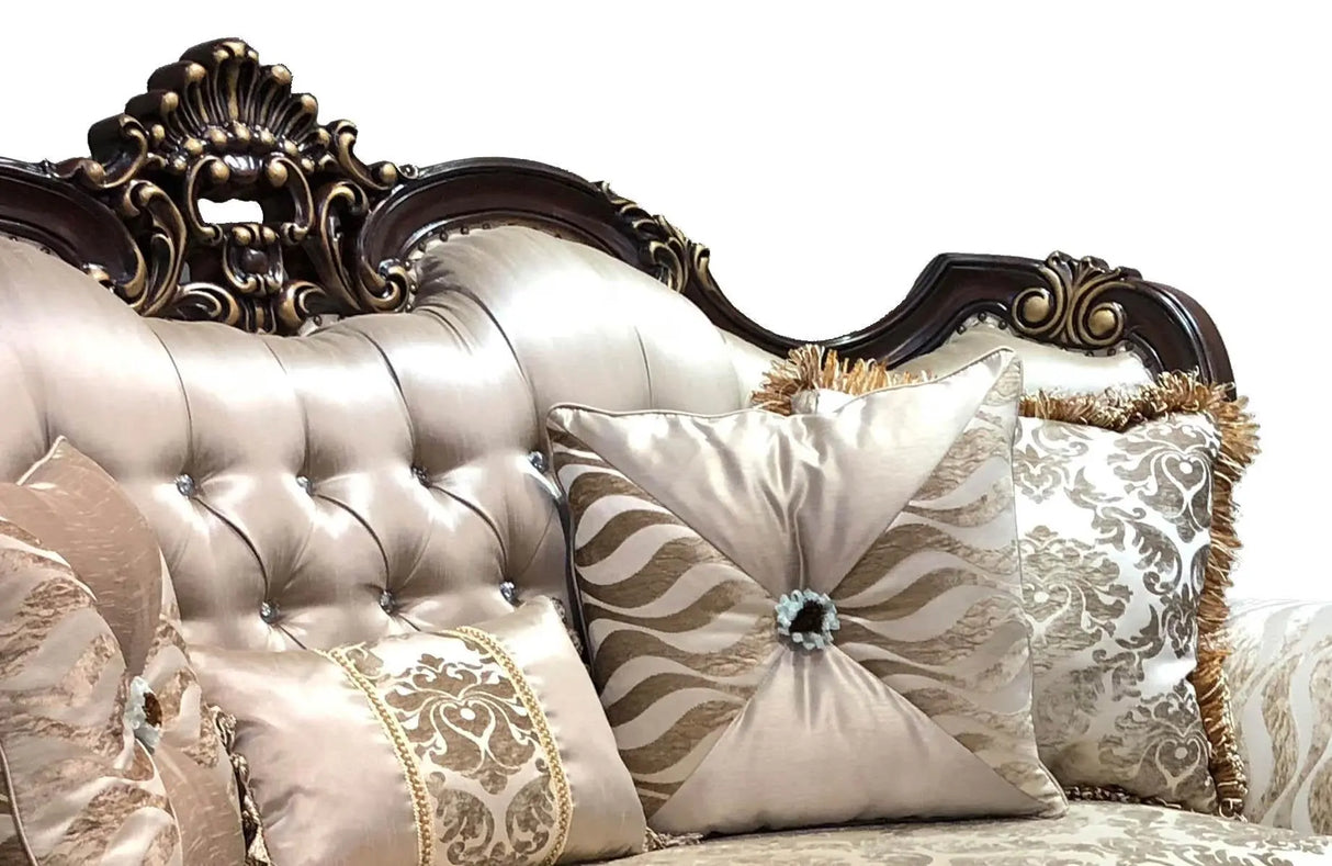 Jade Traditional Style Sofa in Cherry finish Wood - Home Elegance USA