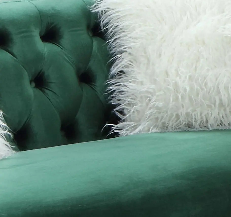 Emerald Modern Style Green Chair in Gold finish - Home Elegance USA