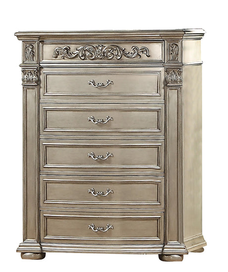 Platinum Traditional Style Chest in Gold finish Wood - Home Elegance USA