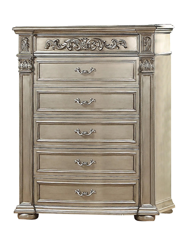 Platinum Traditional Style Chest in Gold finish Wood - Home Elegance USA