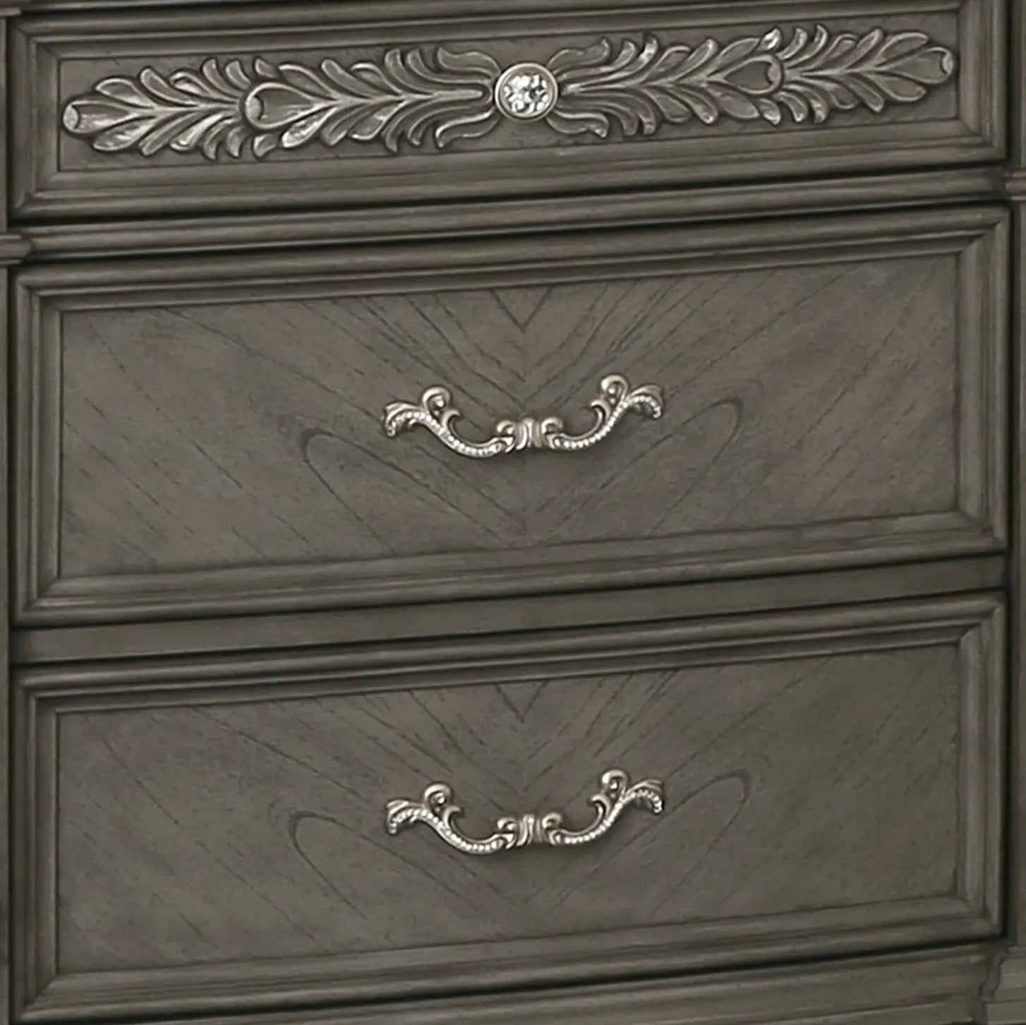 Silvy Transitional Style Nightstand in Gray finish Wood - Home Elegance USA