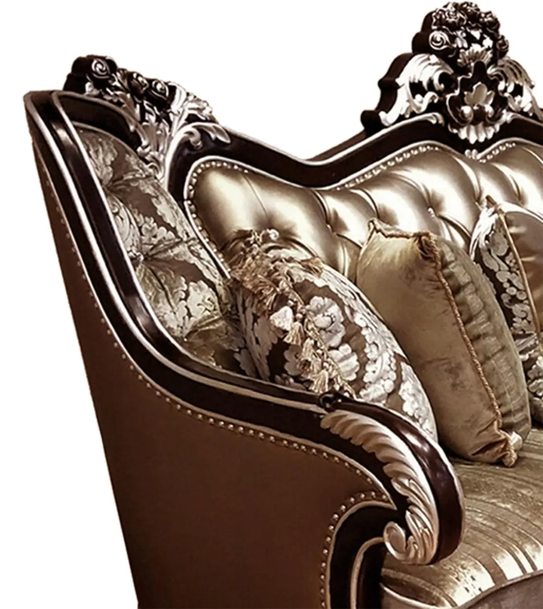 Monica Traditional Style Sofa in Cherry finish Wood - Home Elegance USA