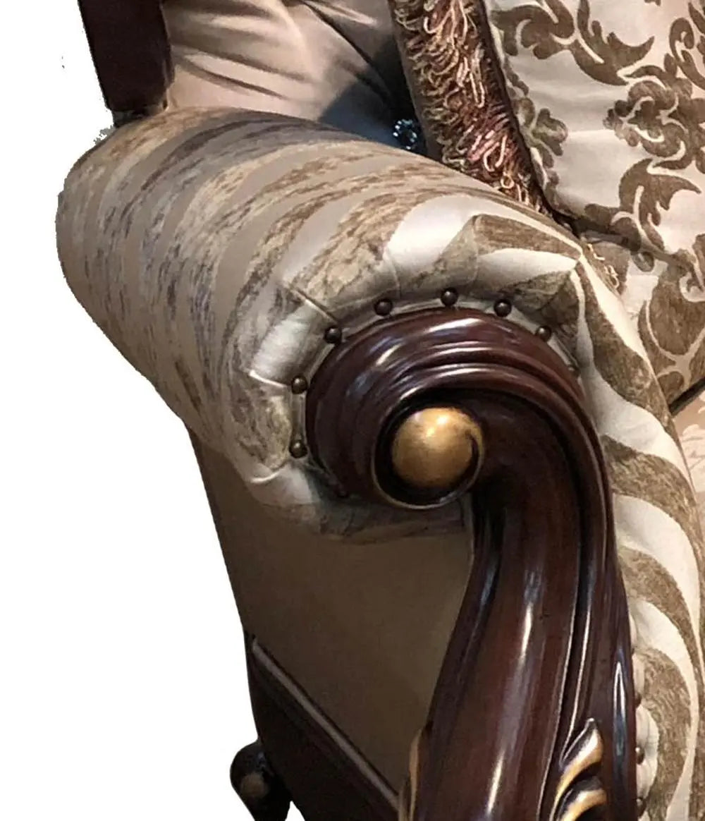 Jade Traditional Style Sofa in Cherry finish Wood - Home Elegance USA