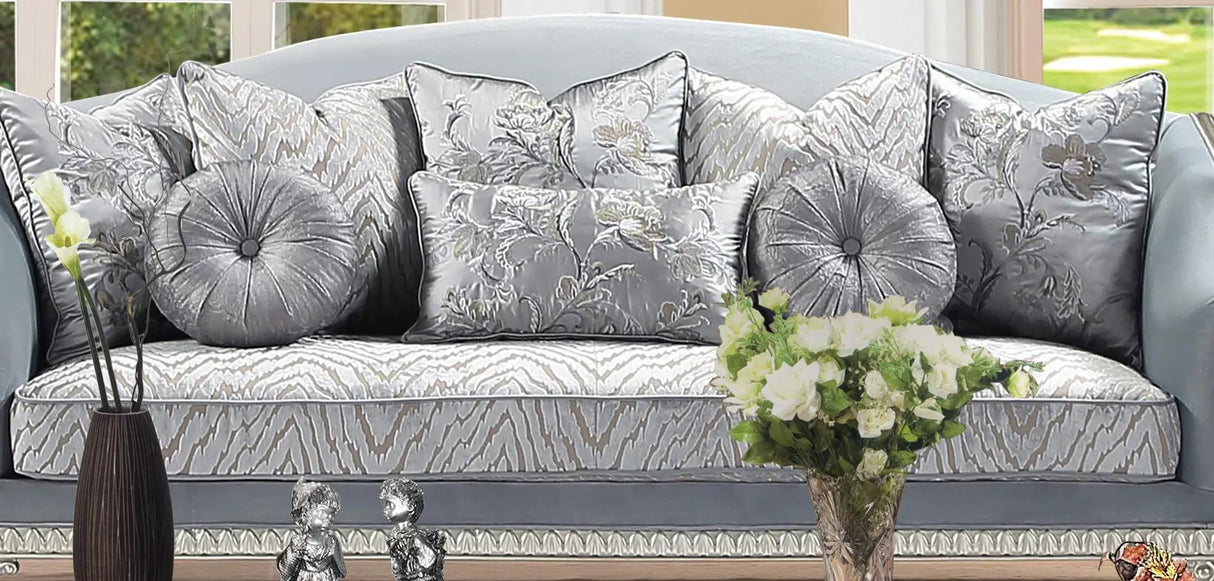 Venus Transitional Style Sofa in Silver finish Wood - Home Elegance USA
