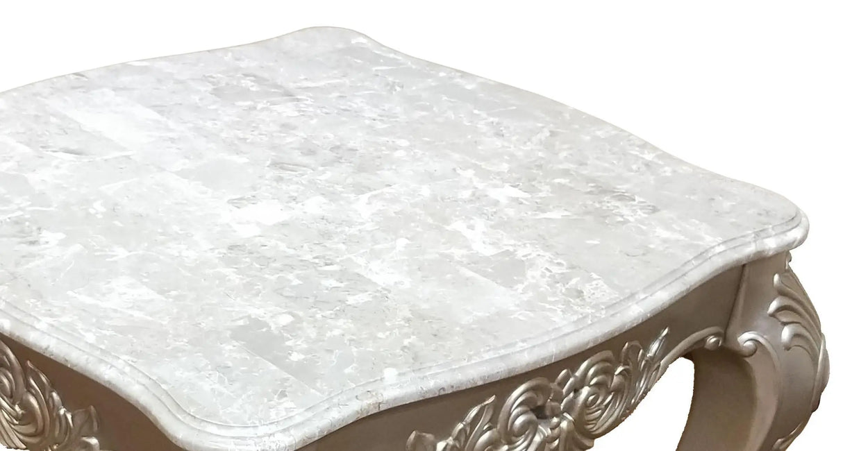 Emily Transitional Style End Table in Champagne finish Wood - Home Elegance USA