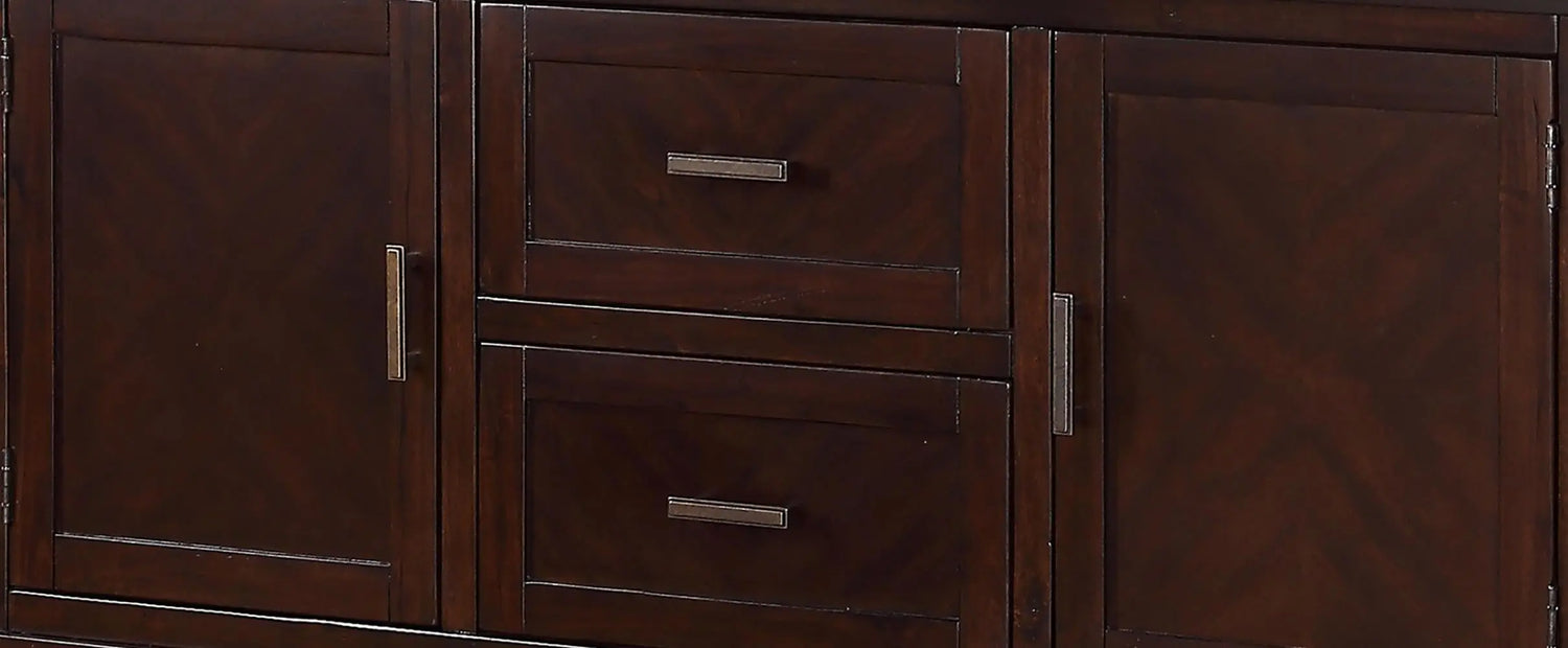 Pam Transitional Style Dining Server in Espresso finish Wood - Home Elegance USA