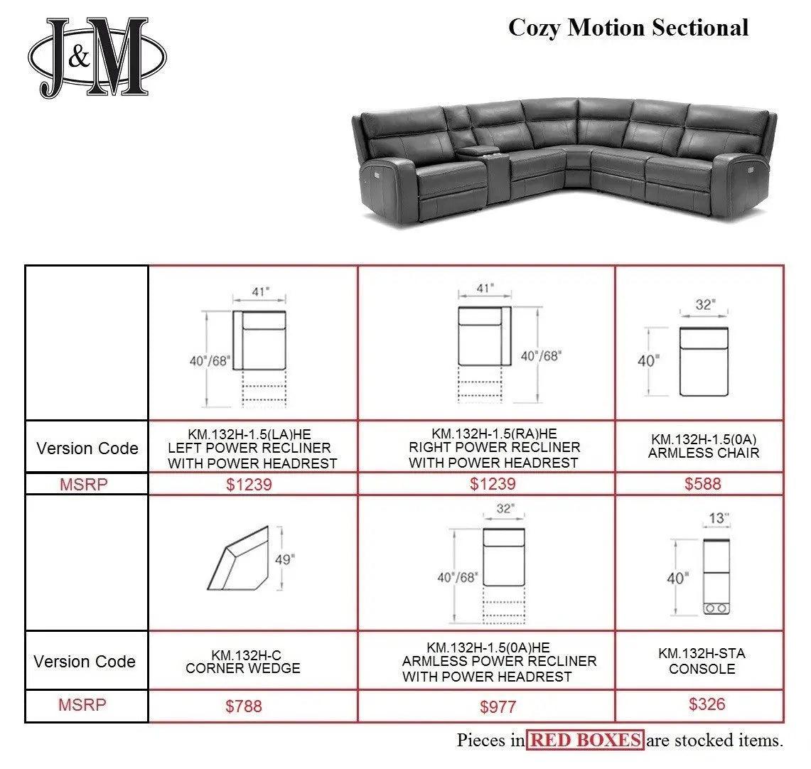 Cozy 6Pc Motion Sectional | J&M | Home Elegance USA