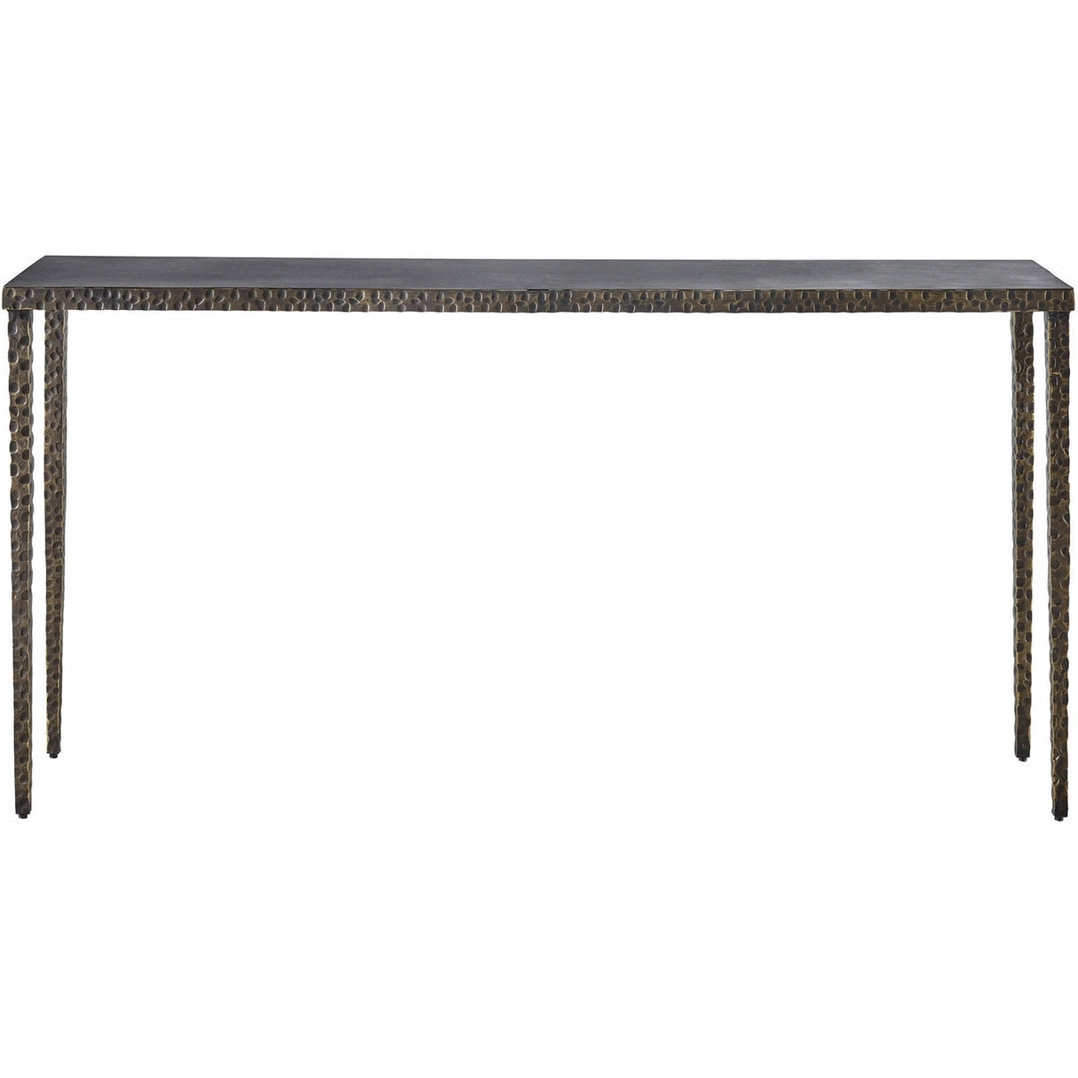 Minimalist Console Table Oil Rubbed Bronze Metal Accent | Universal