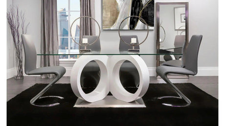 D9002DT 5 - Piece Glass Top Dining Room Set | Global | Home Elegance USA
