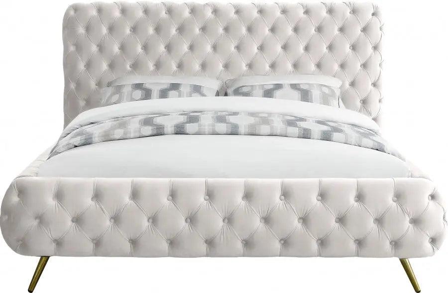 Delano Velvet Platform Bed | Meridian | Home Elegance USA