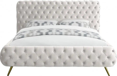 Delano Velvet Platform Bed | Meridian | Home Elegance USA