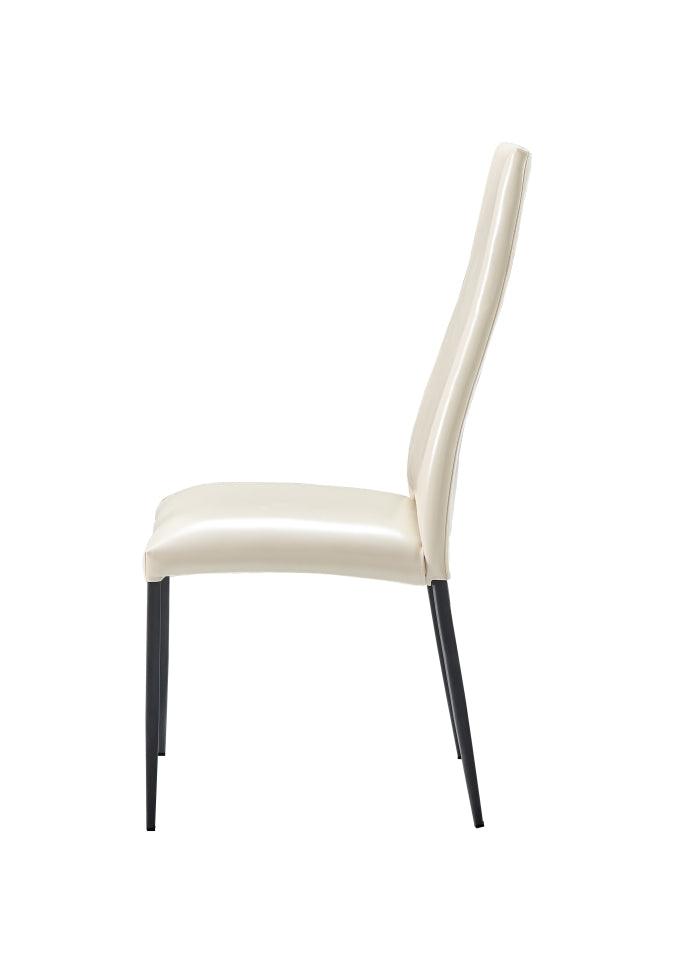 Esf Furniture - Extravaganza 2417 Marble Table Grey Taupe With 3405 Chairs Beige - 2417-3405Beige-4Chair