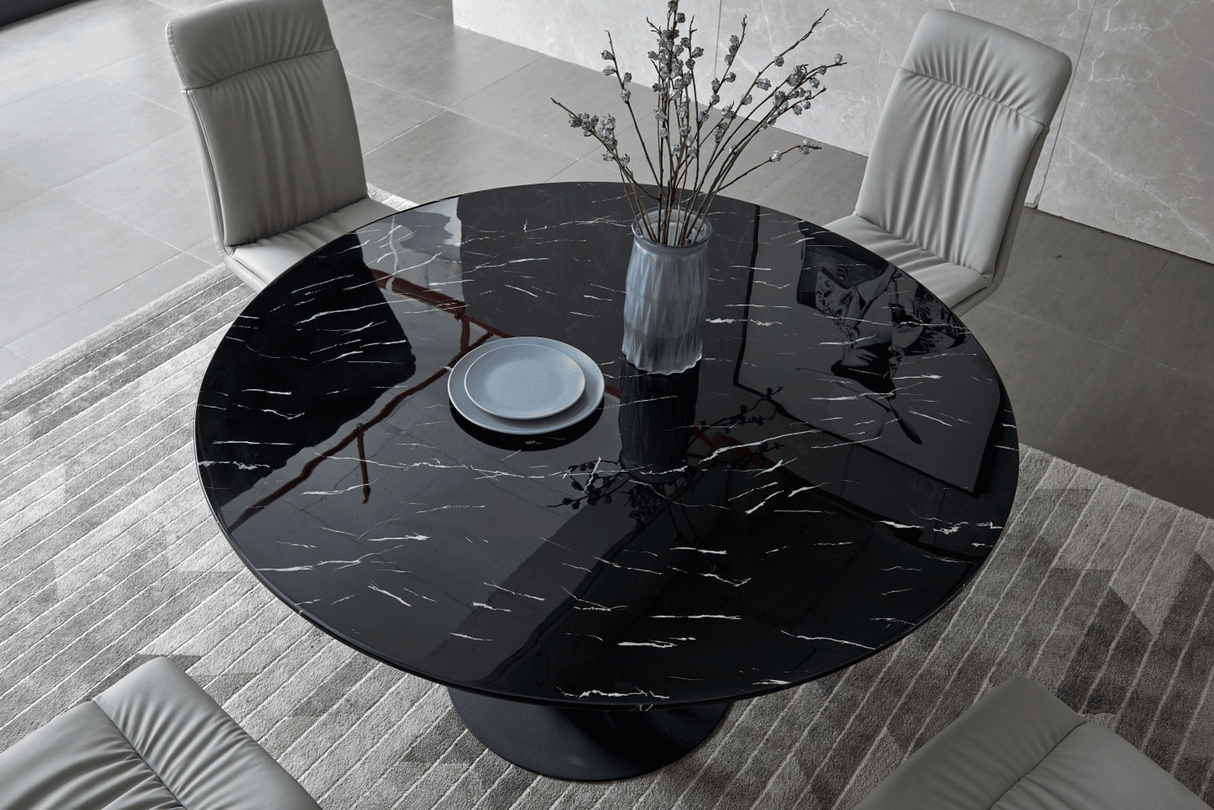 Esf Furniture - Extravaganza 315 Marble Dining Table With 199 Chairs - 315Diningtable-199Chair