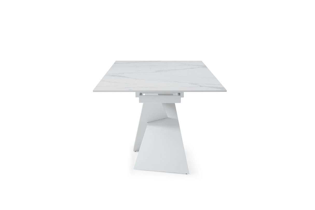 Esf Furniture - Extravaganza 9113 Dinning Table White W/Ext - 9113Dt