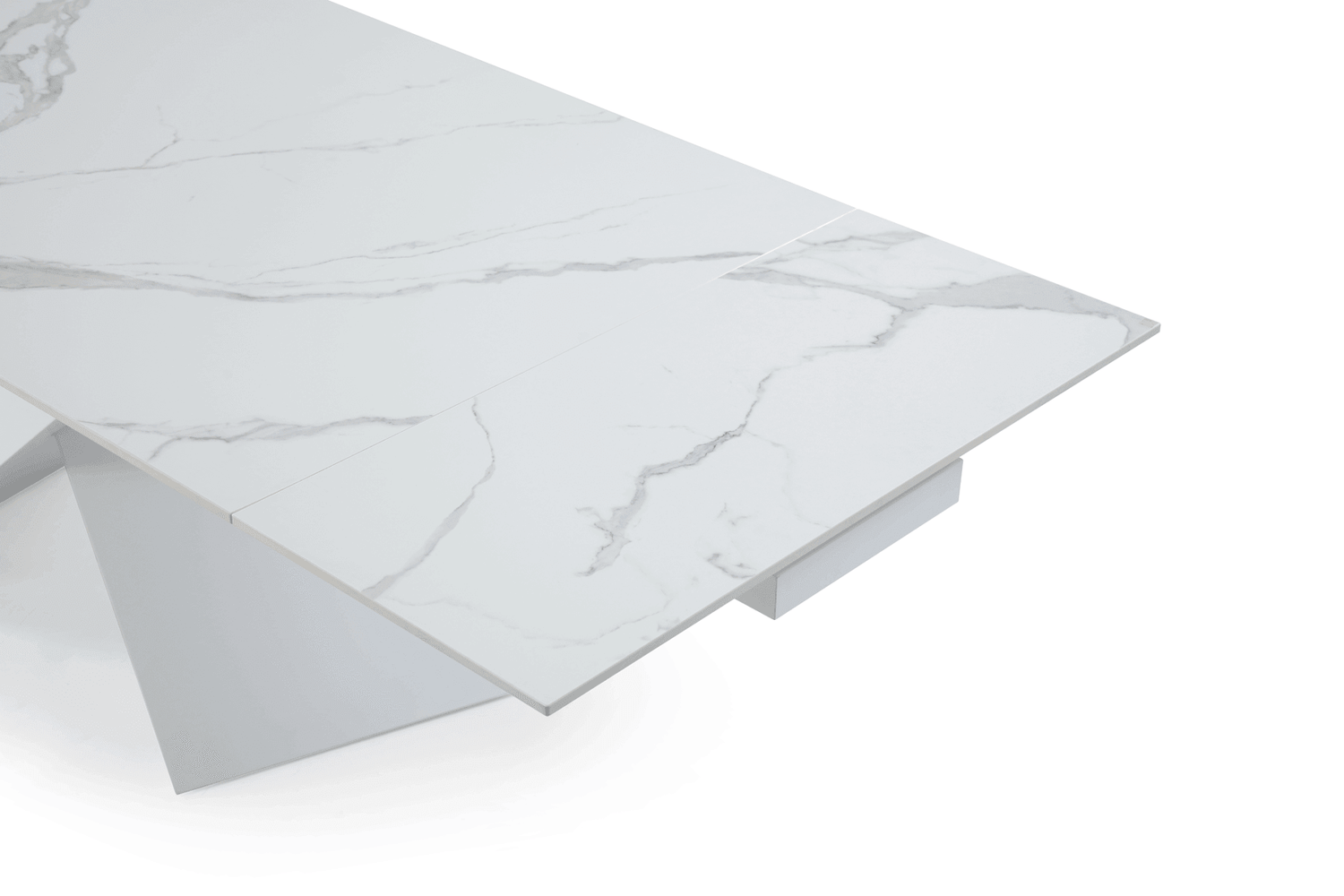 Esf Furniture - Extravaganza 9113 Dinning Table White W/Ext - 9113Dt