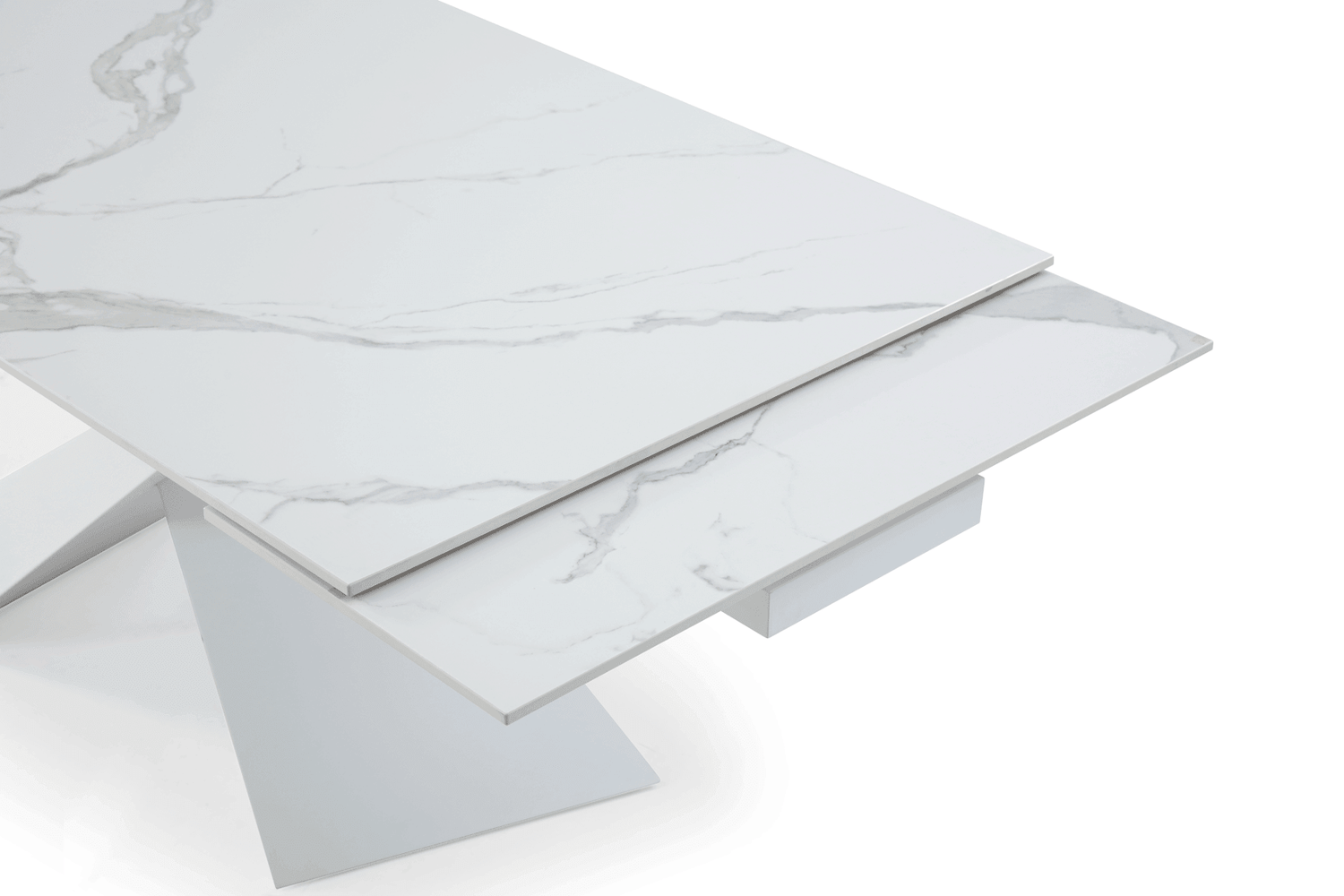 Esf Furniture - Extravaganza 9113 Dinning Table White W/Ext - 9113Dt