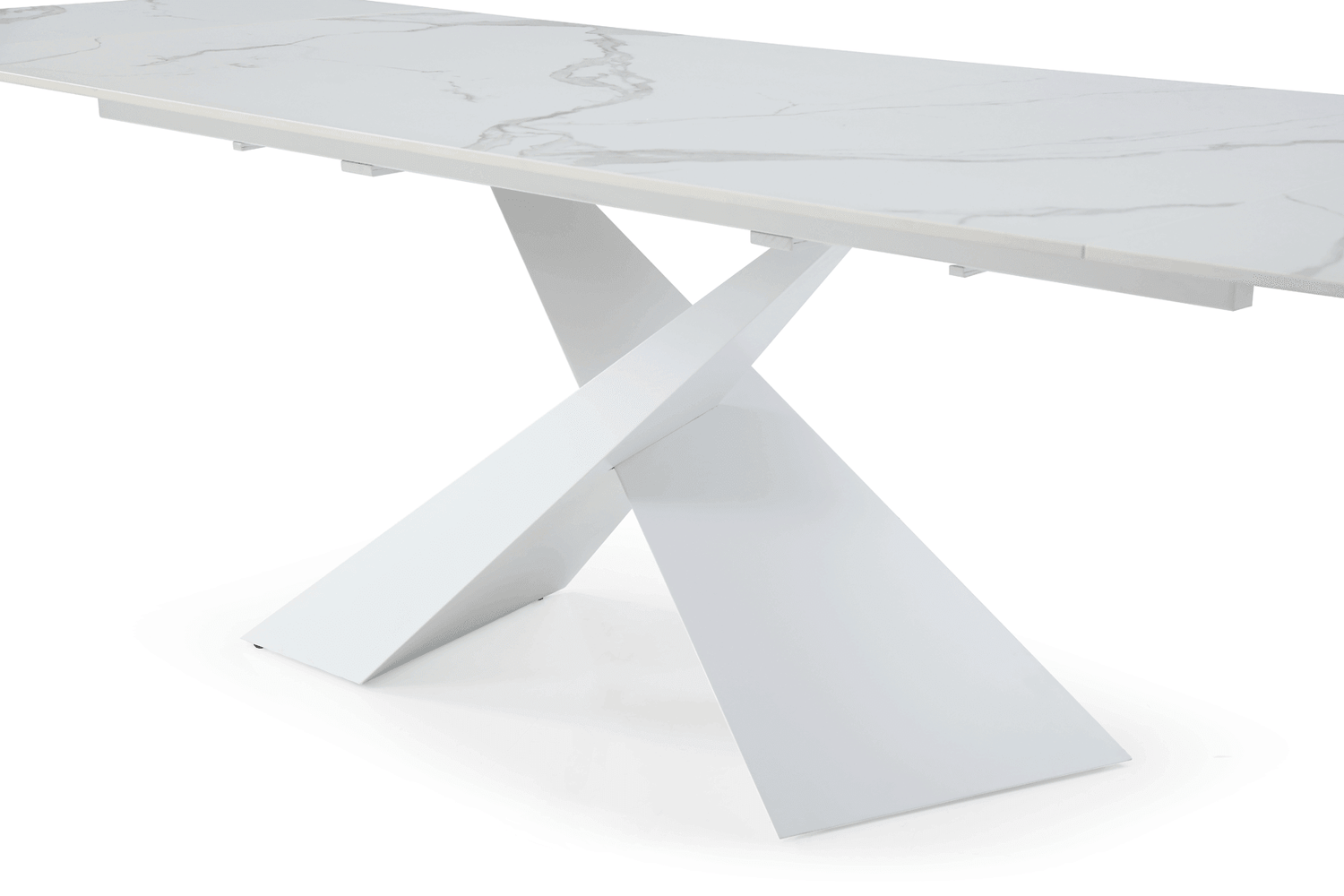 Esf Furniture - Extravaganza 9113 Dinning Table White W/Ext - 9113Dt