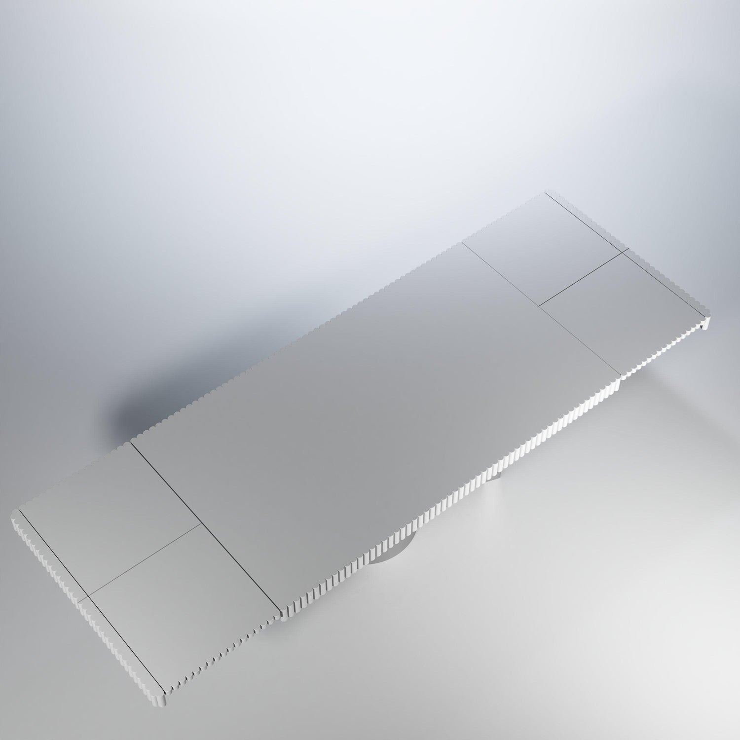 Esf Furniture - Wave Dining Table With 2 Extension In White Matt - Wavetablewhite