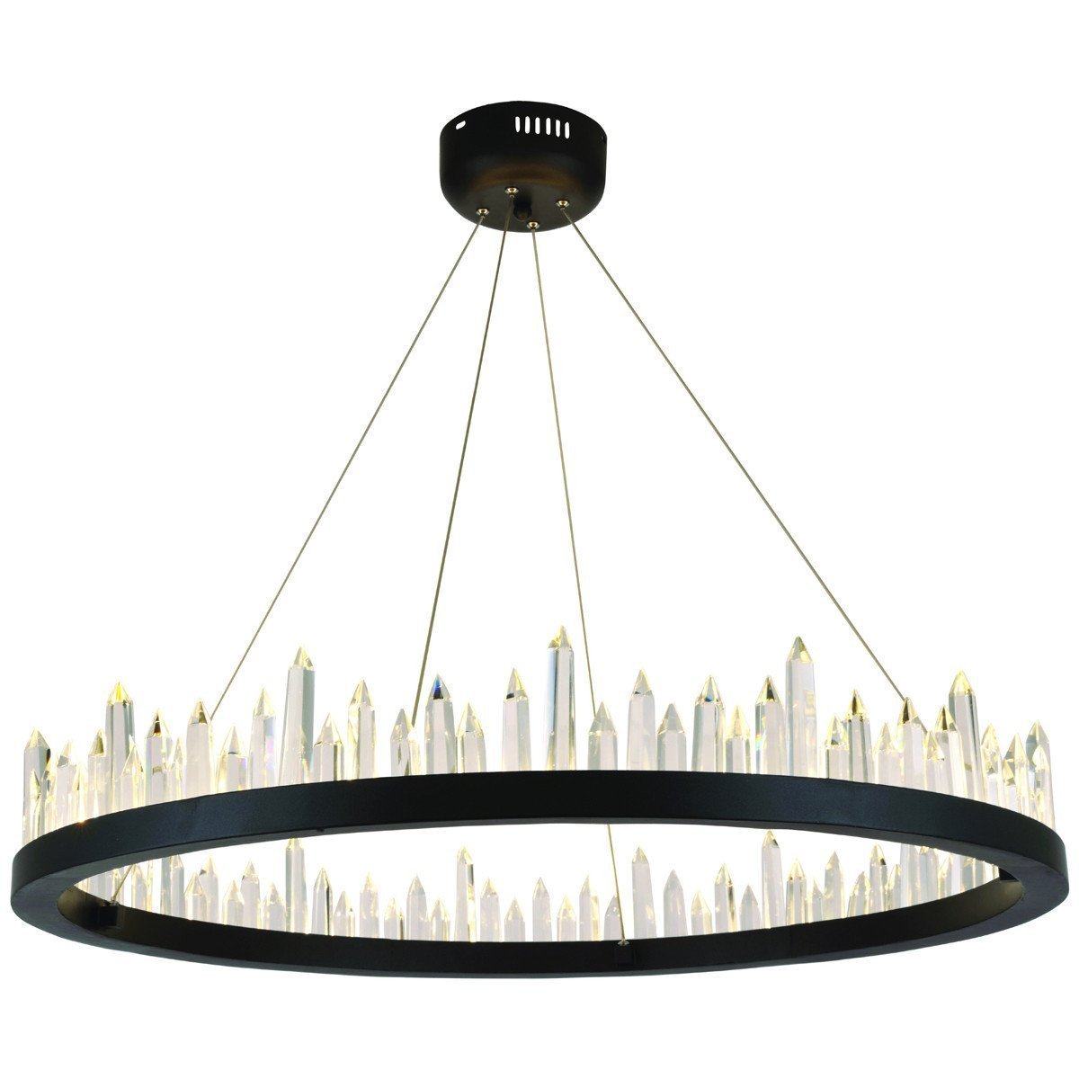 Elegant Lighting Malta Hang 3K Satin Dark Grey Chandelier - Home Elegance USA