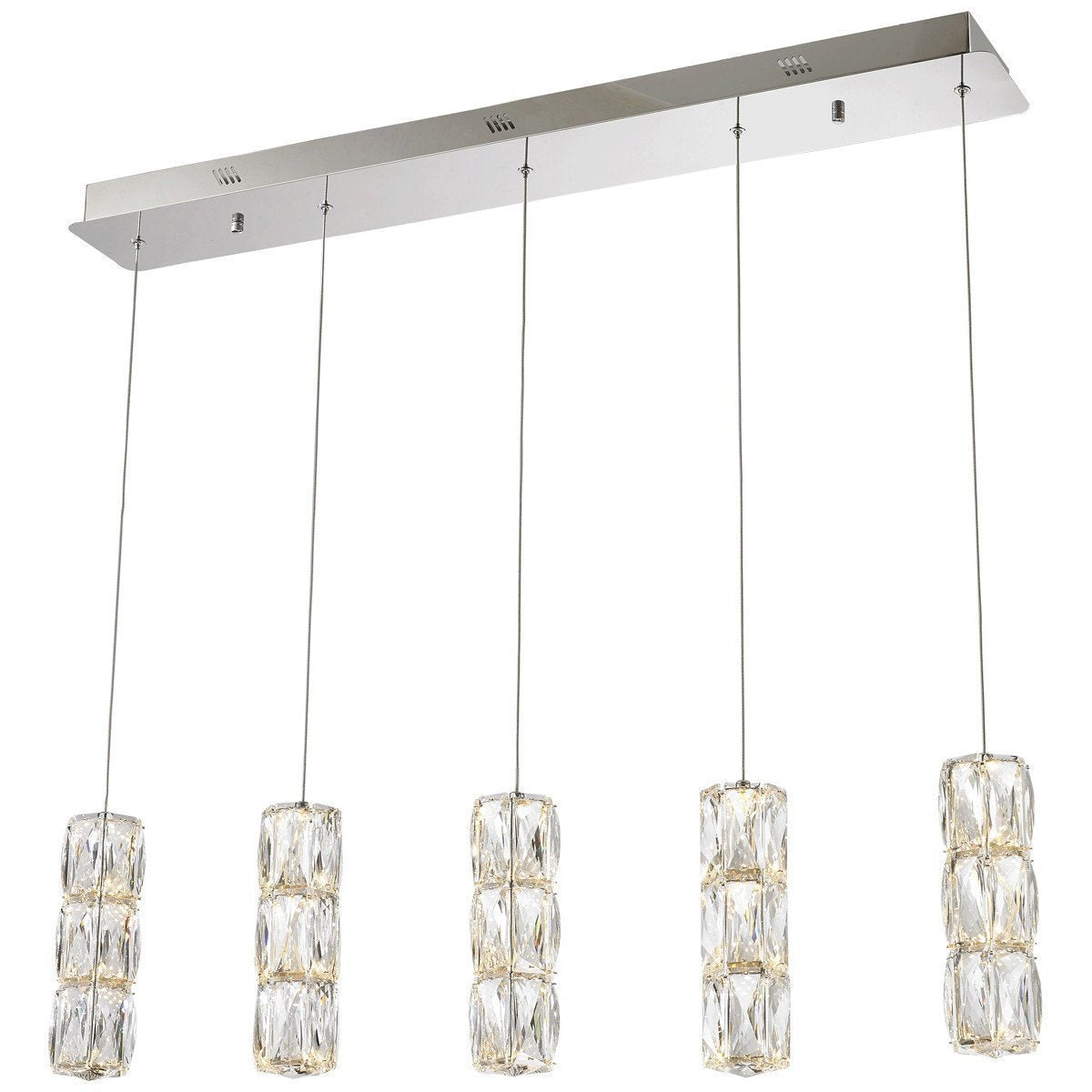 Elegant Lighting Polaris 5 Lights Chrome with Clear Crystal Pendant - Home Elegance USA