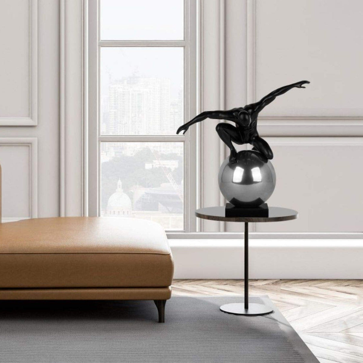 Equilibrium Structure // Matte Black and Semi Chrome - Home Elegance USA