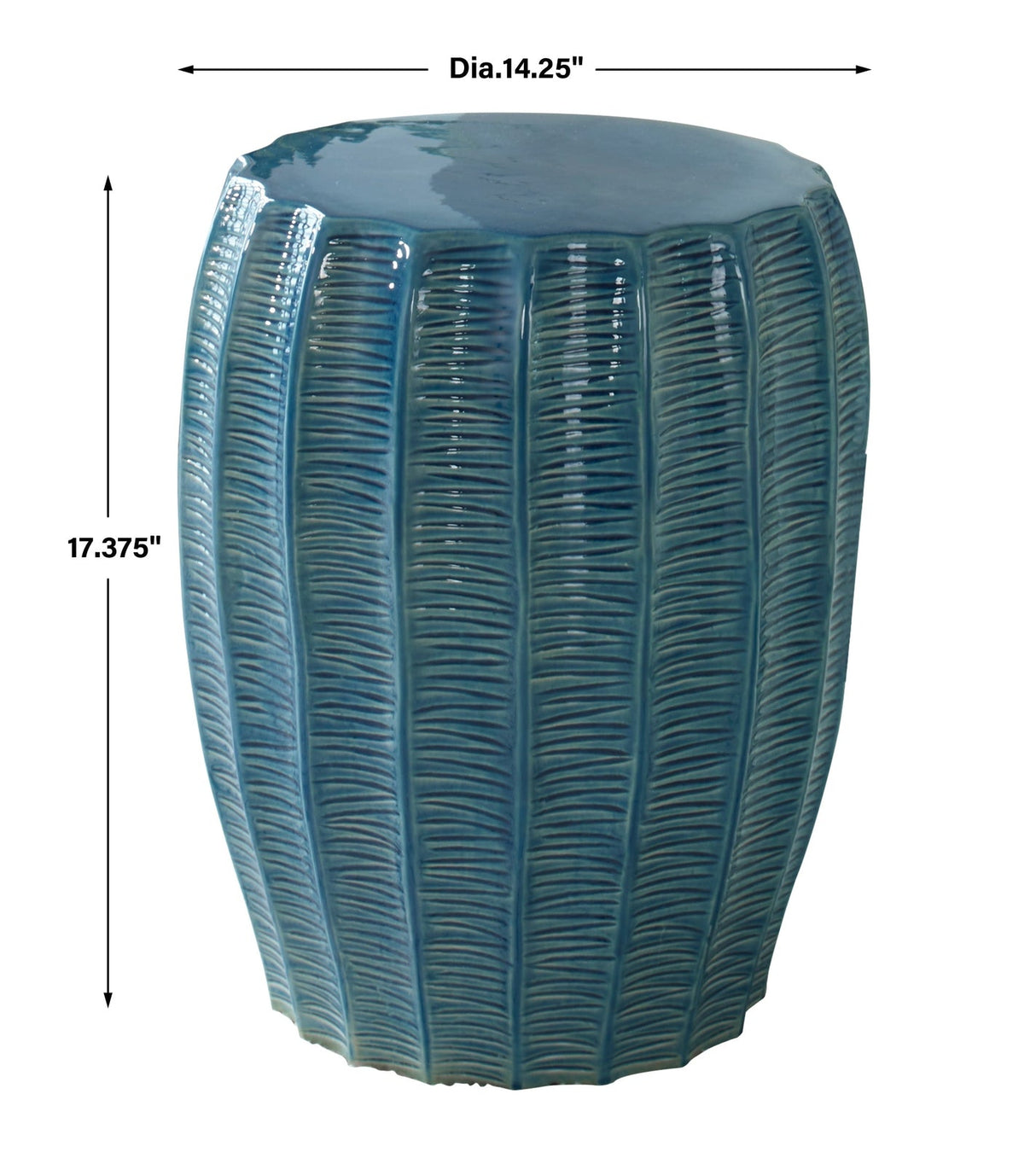Uttermost Harbor Aque Blue Garden Stool - Home Elegance USA