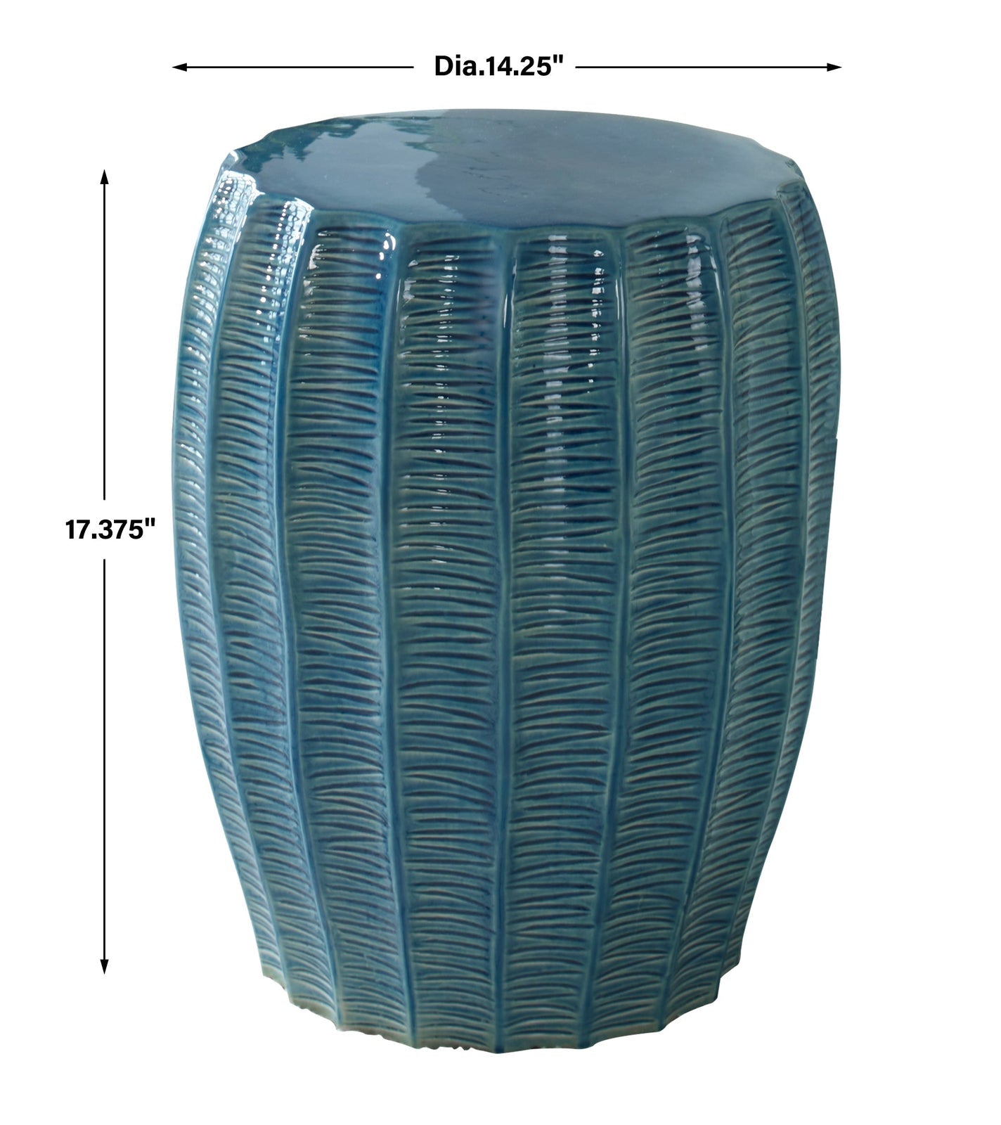 Uttermost Harbor Aque Blue Garden Stool - Home Elegance USA