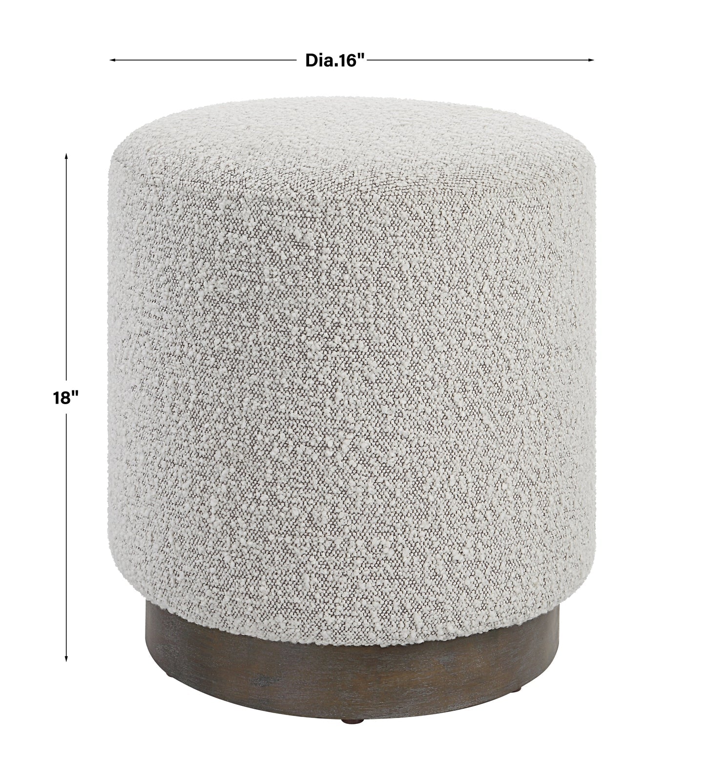 Avila Light Gray Ottoman | Uttermost | Home Elegance USA