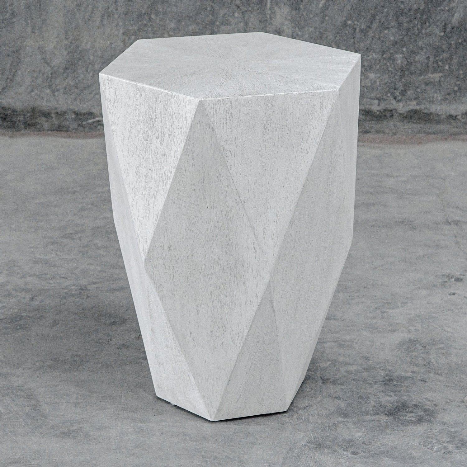 Uttermost Volker White Side Table - Home Elegance USA