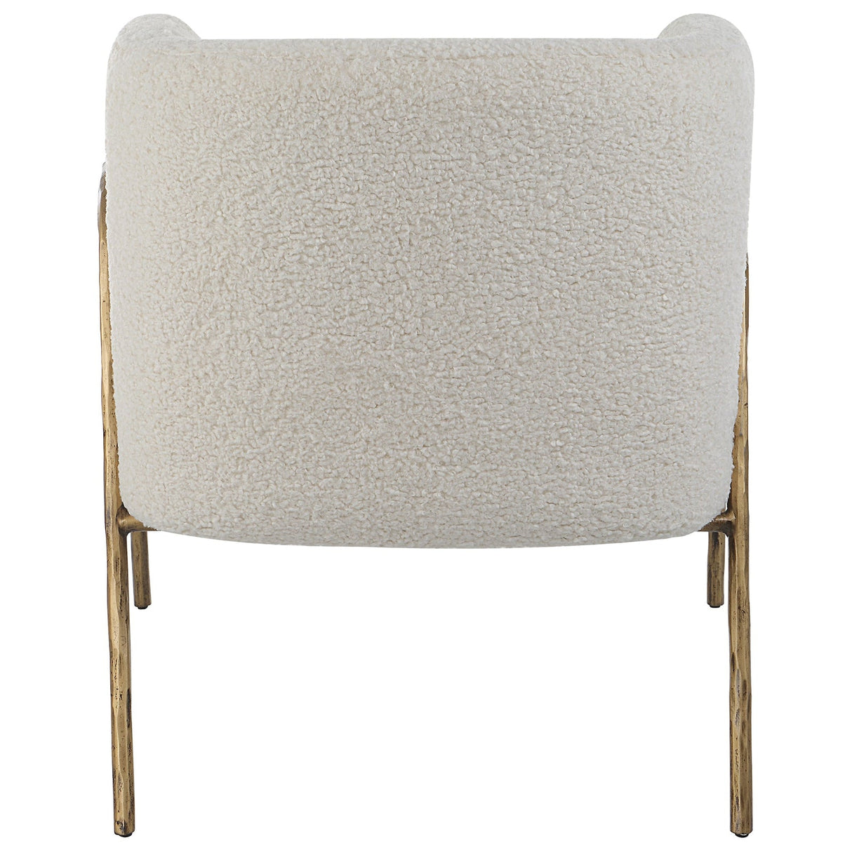 Uttermost Jacobsen Off White Shearling Accent Chair - Home Elegance USA