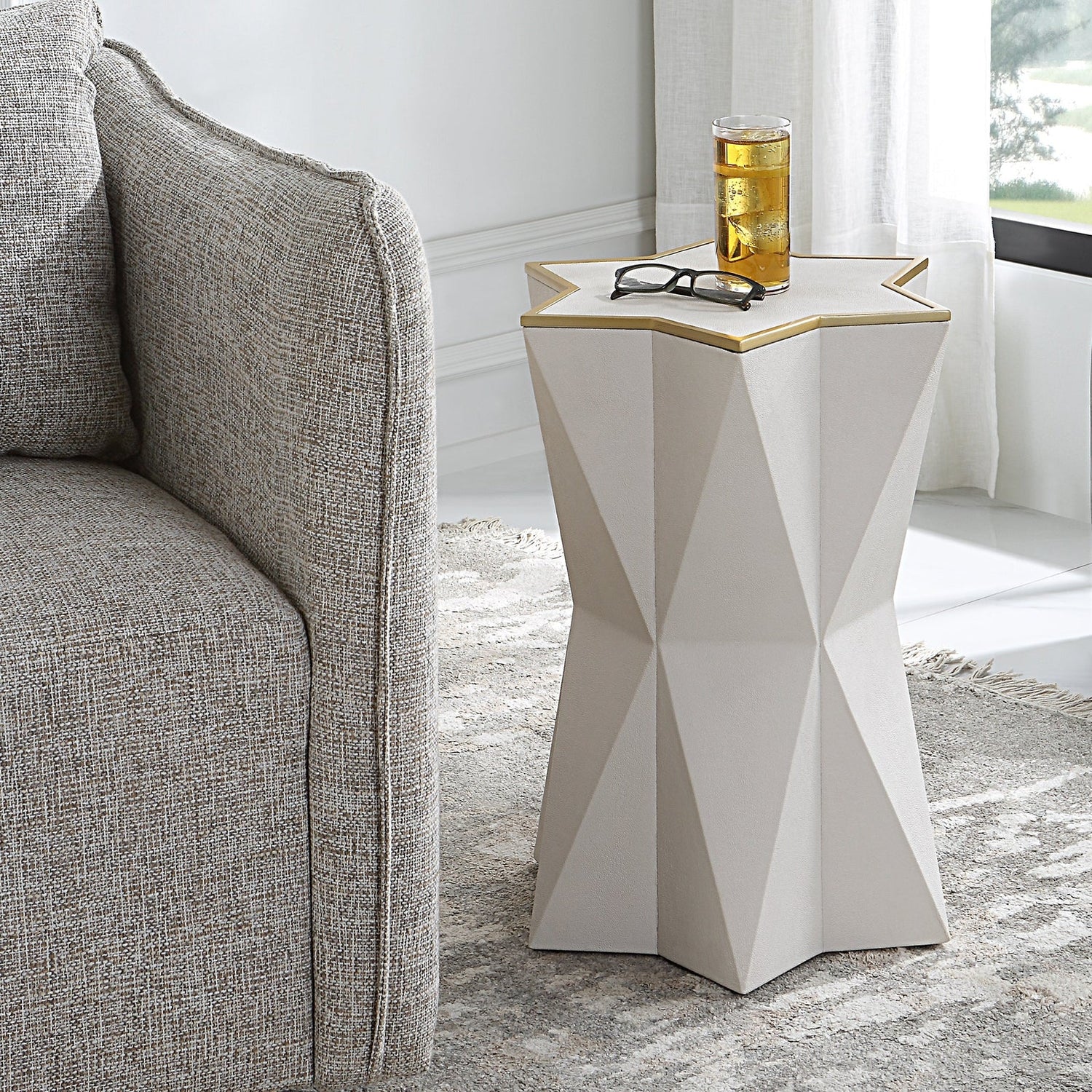 Capella White Accent Table | Uttermost | Home Elegance USA