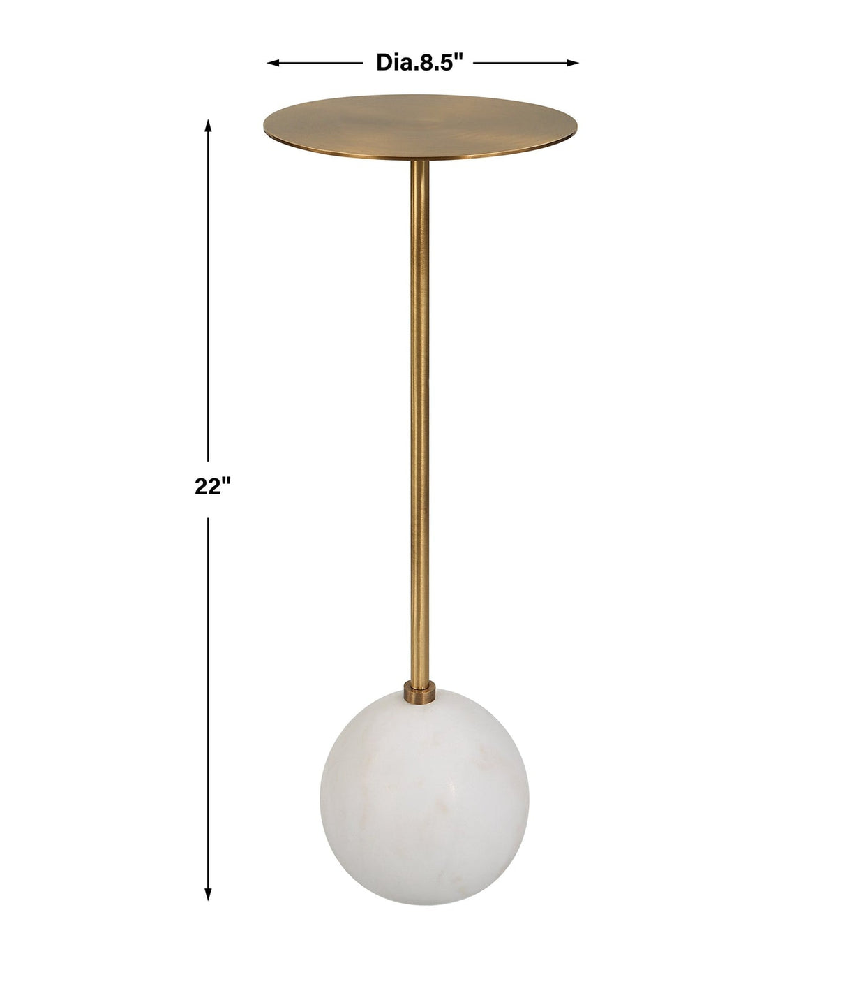 Uttermost Gimlet White Drink Table - Home Elegance USA