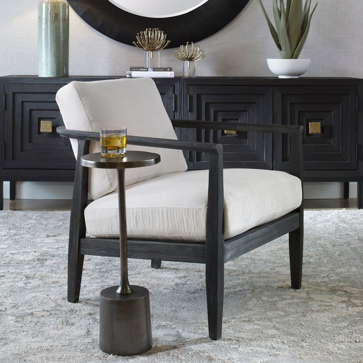 Brunei White Accent Chair | Uttermost | Home Elegance USA