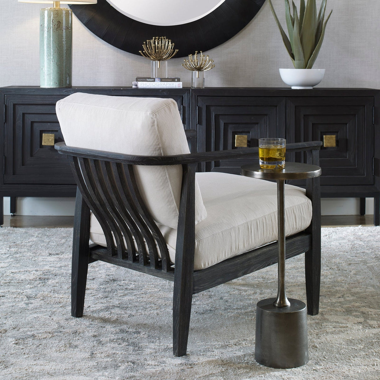 Brunei White Accent Chair | Uttermost | Home Elegance USA