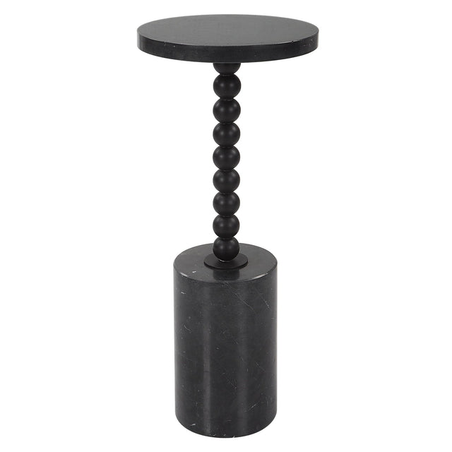 Bead Black Marble Drink Table | Uttermost | Home Elegance USA
