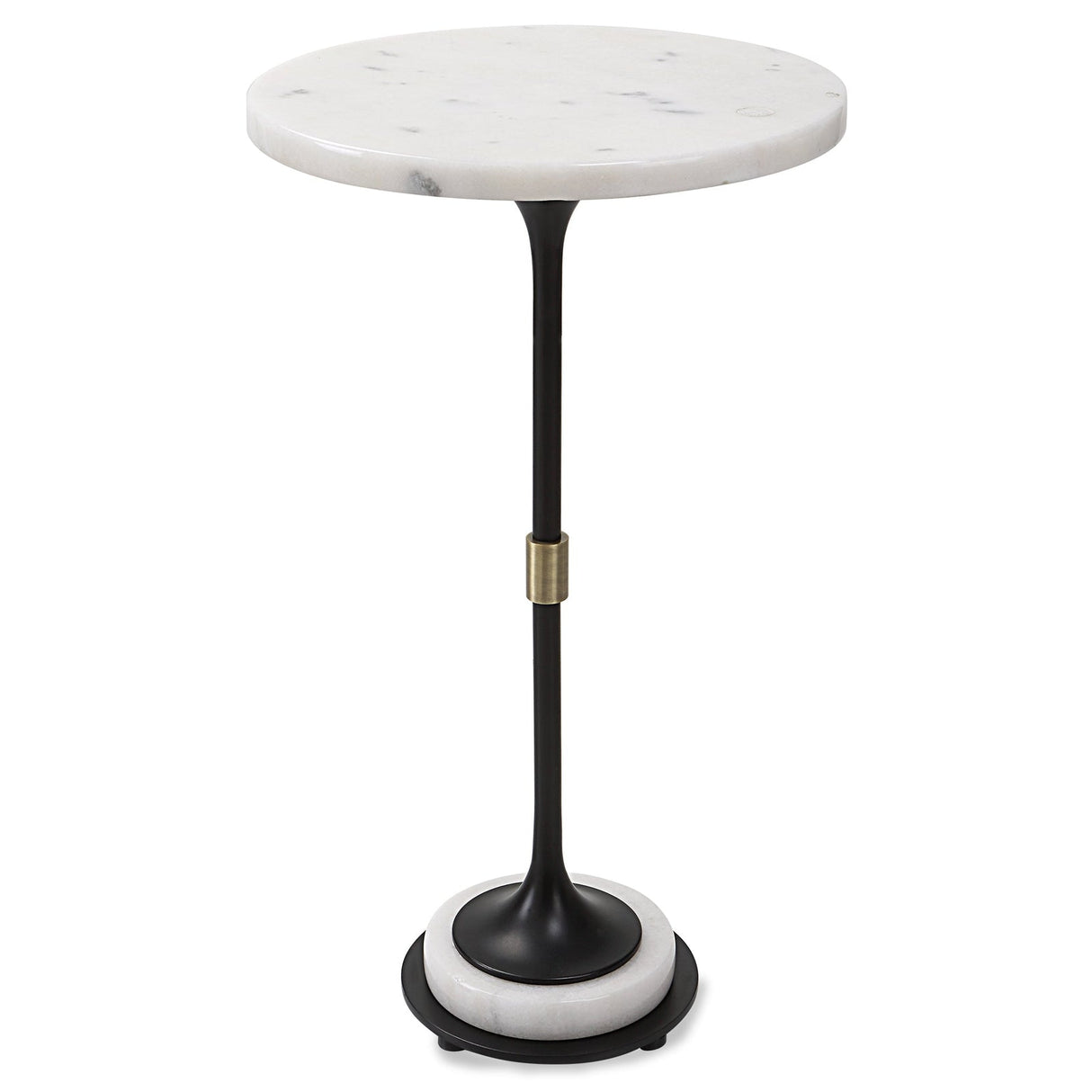 Uttermost Sentry White Marble Accent Table - Home Elegance USA