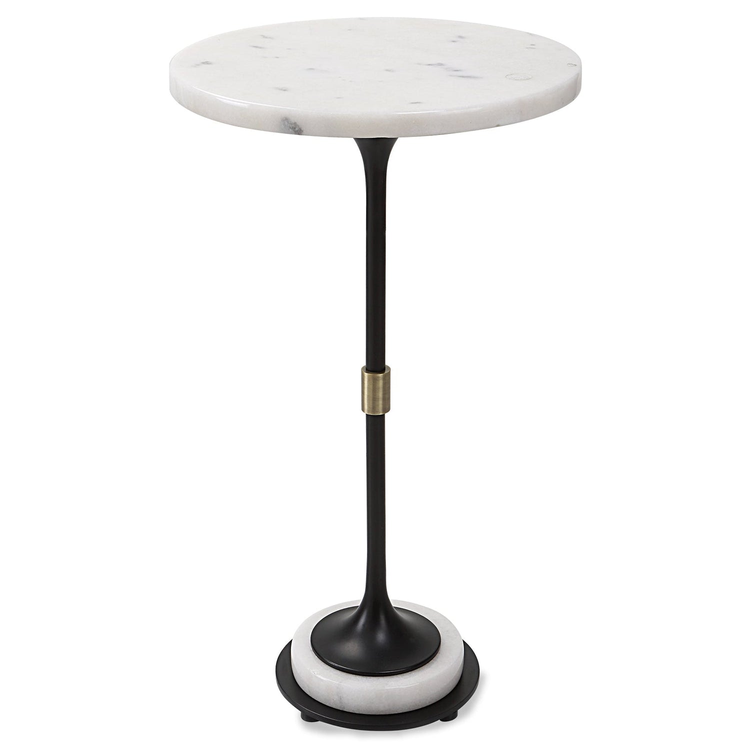 Uttermost Sentry White Marble Accent Table - Home Elegance USA
