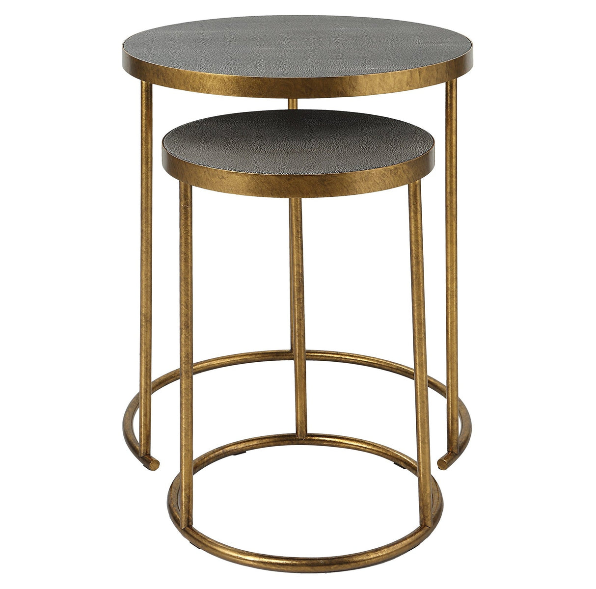 Aragon Brass Nesting Tables - Set Of 2 | Uttermost | Home Elegance USA
