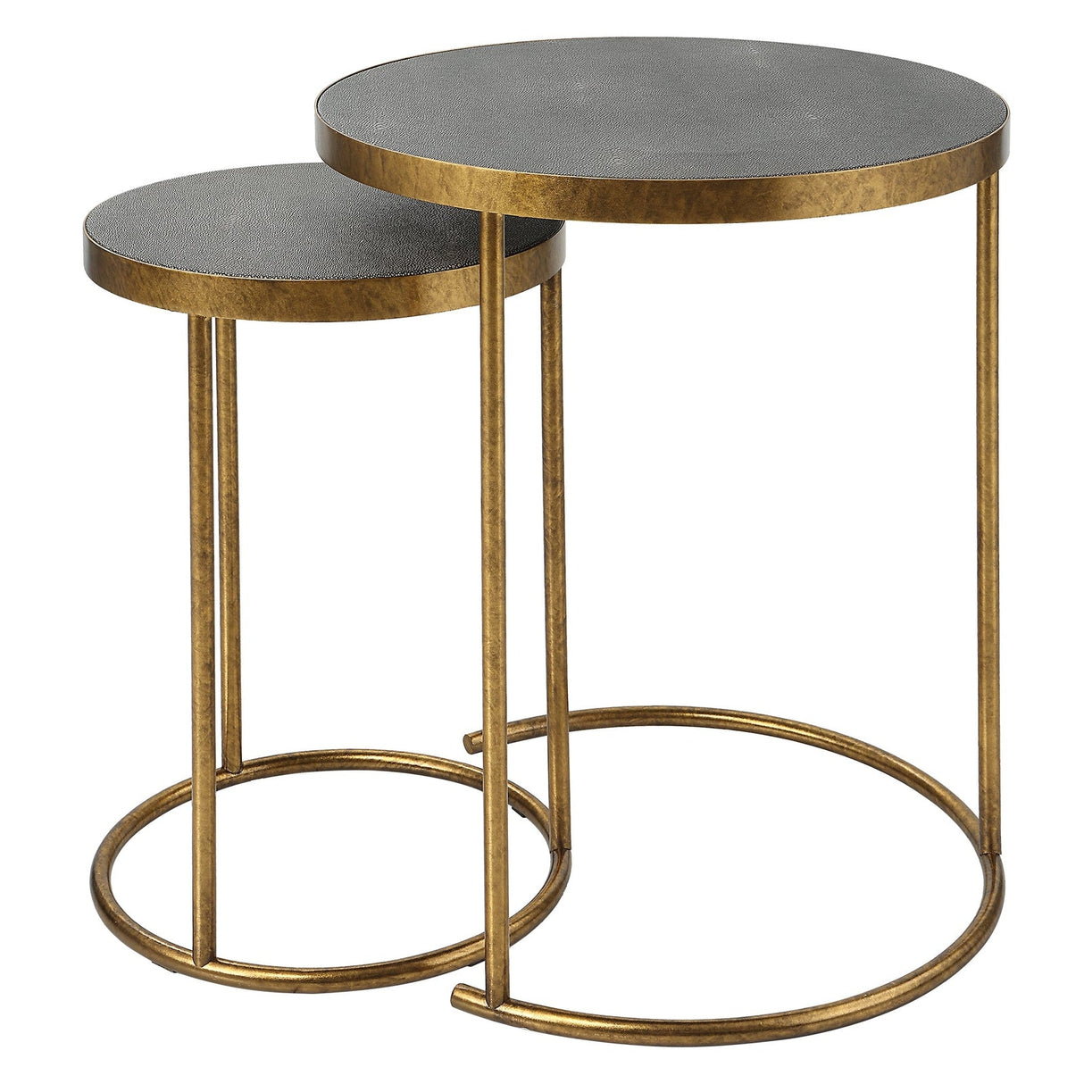 Aragon Brass Nesting Tables - Set Of 2 | Uttermost | Home Elegance USA