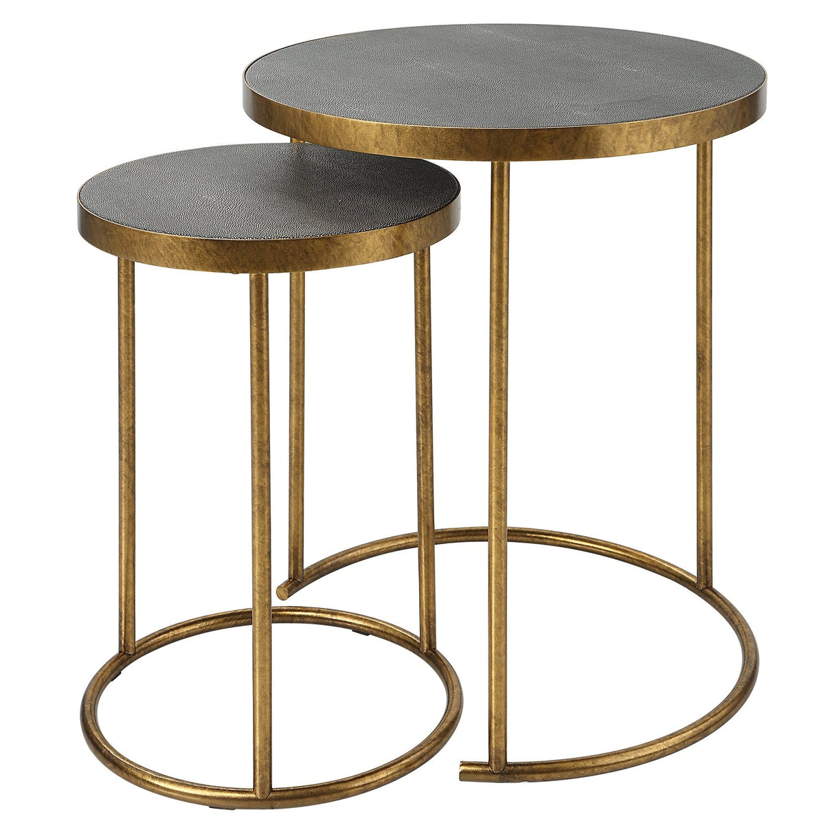 Aragon Brass Nesting Tables - Set Of 2 | Uttermost | Home Elegance USA